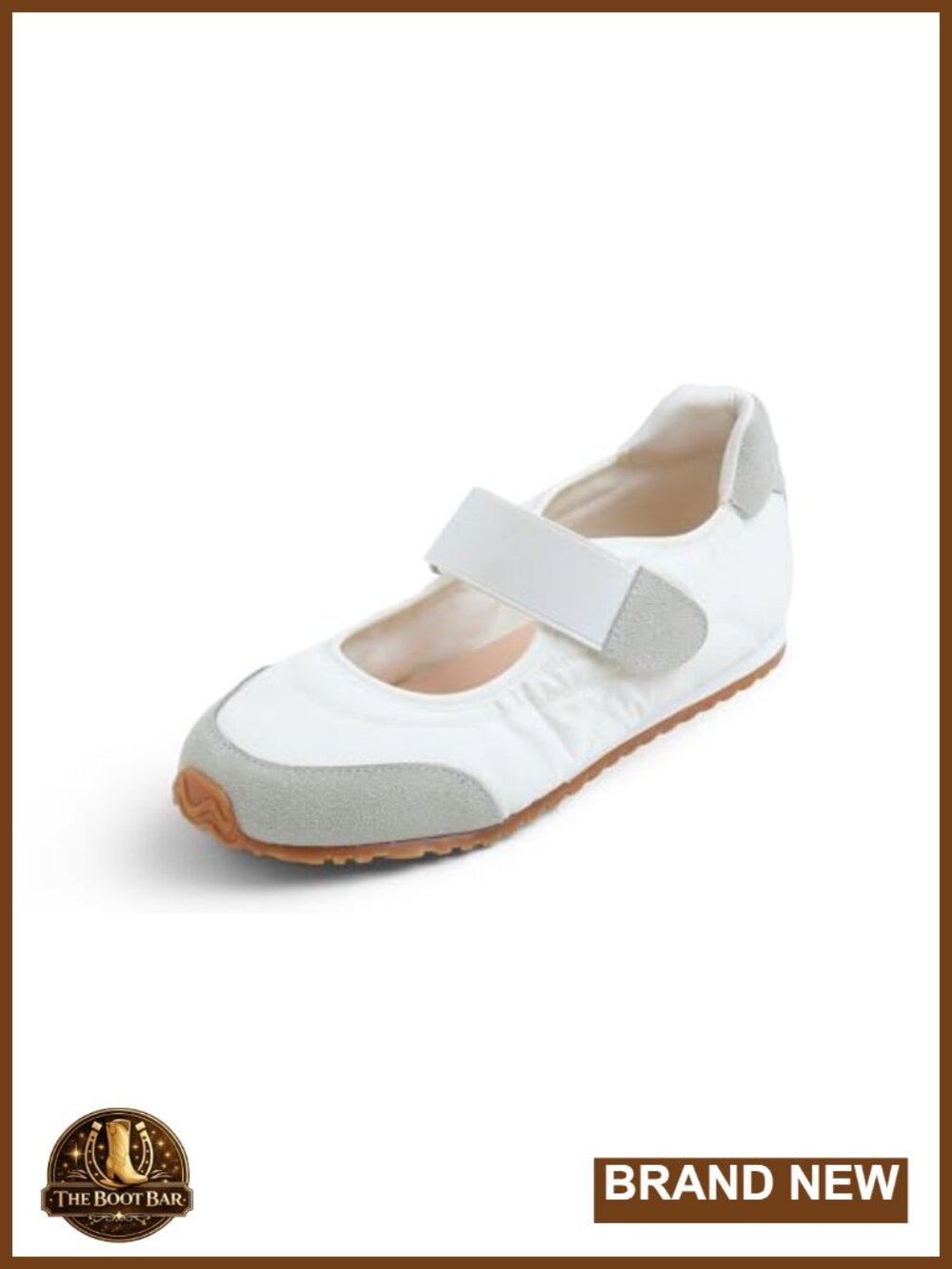 Suede Fabric Mary Jane Ballet Flats Cushioned Wide Toe Box Comfort
